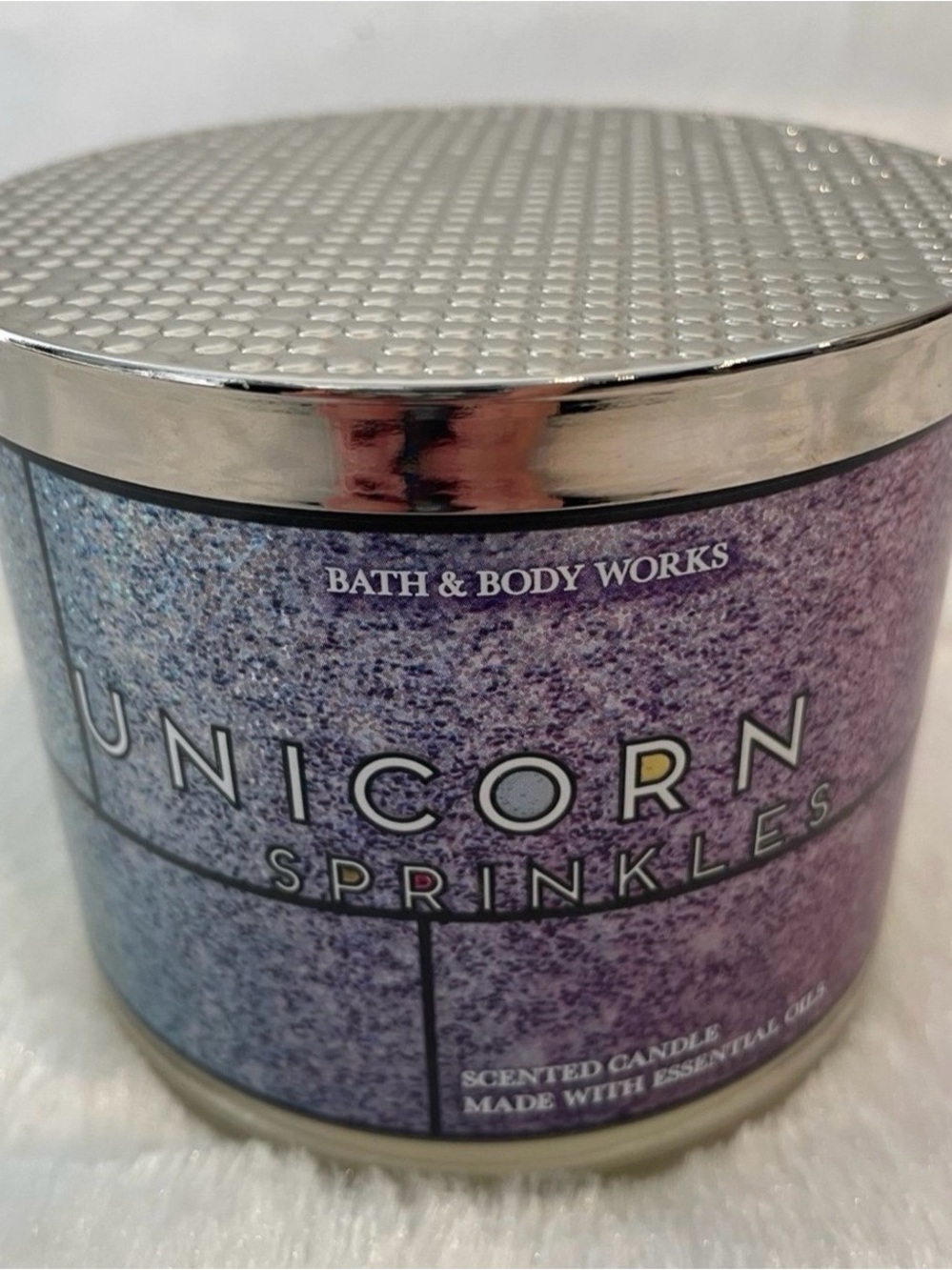 Bath & Body Works Unicorn Sprinkles Candle - Lavender Purple